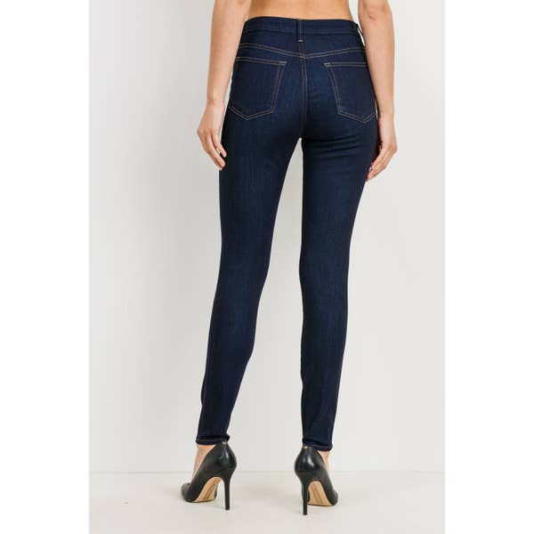 Dark Denim Skinny Jeans Back