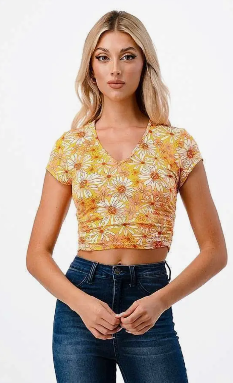 SIDE RUCHING CROP TOP