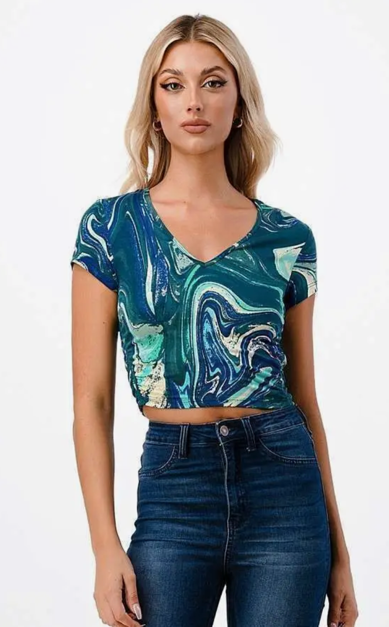 SIDE RUCHING CROP TOP