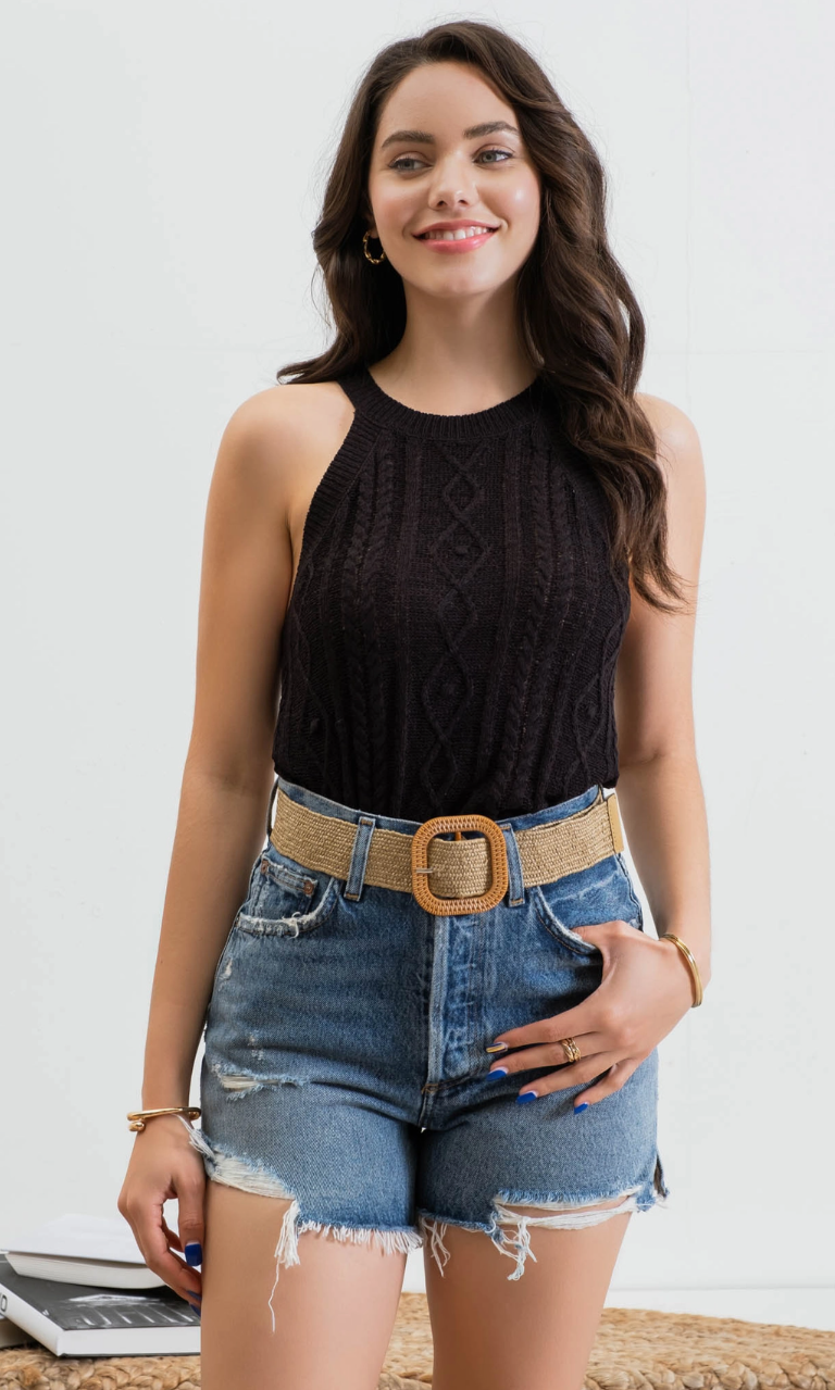 Cable Knit Top