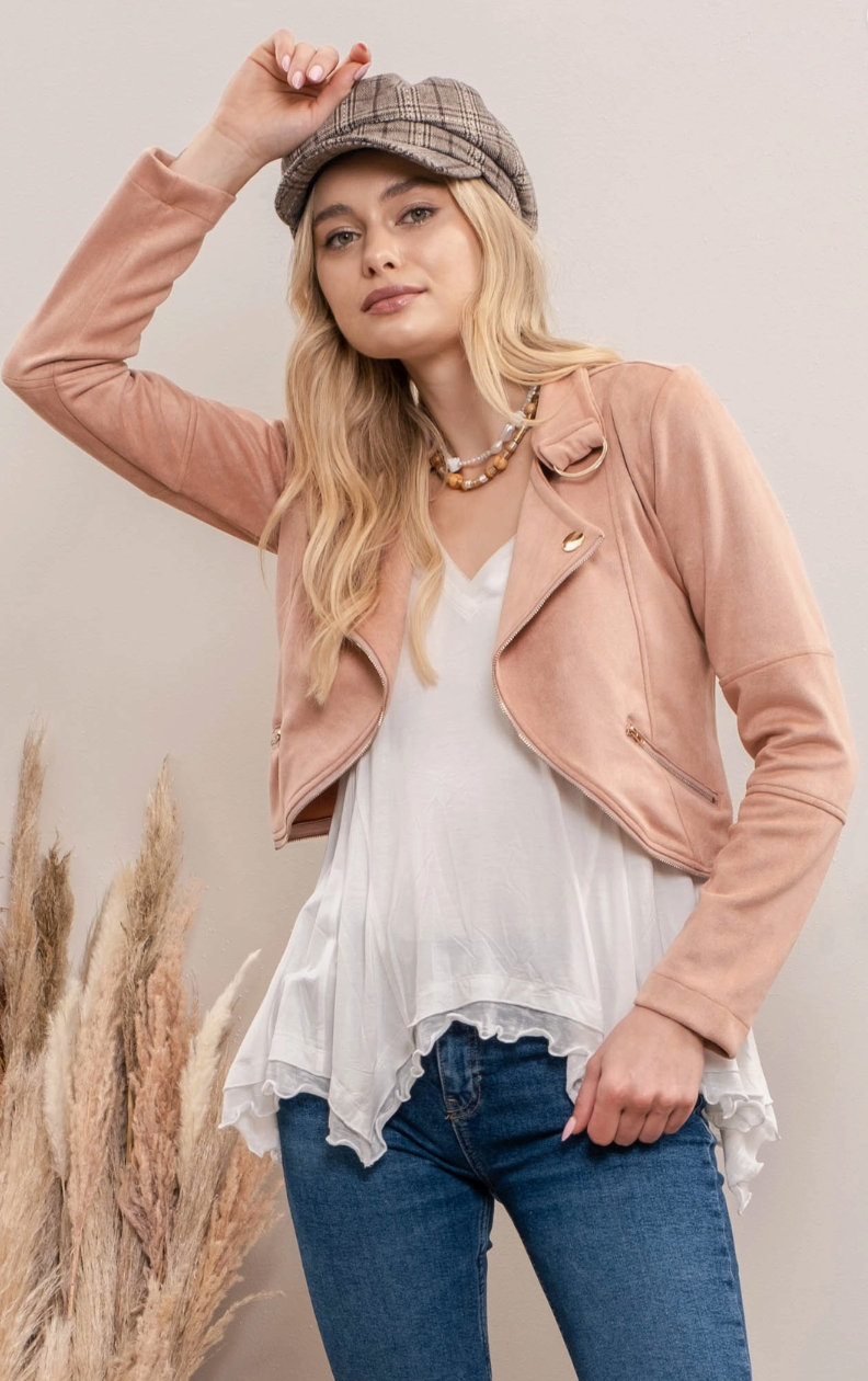 Faux Suede Jacket