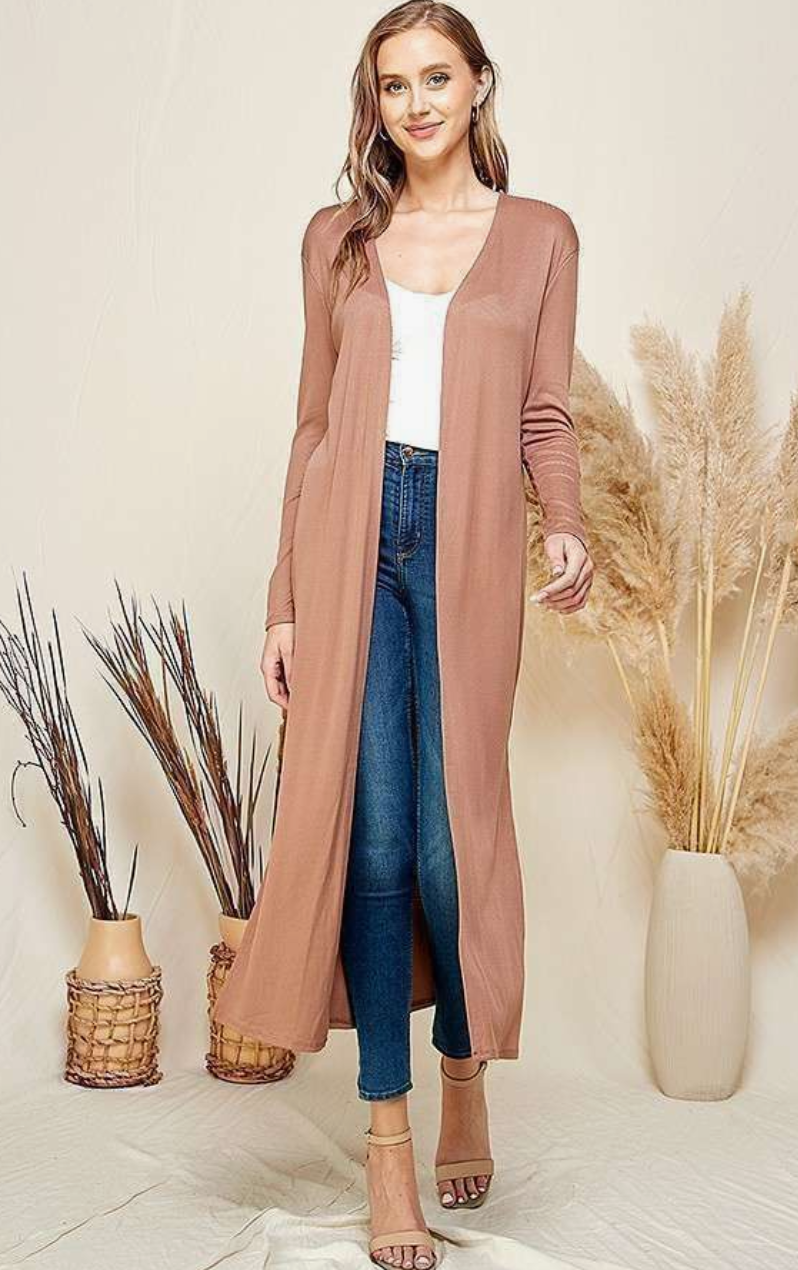 RIB DUSTER CARDIGAN